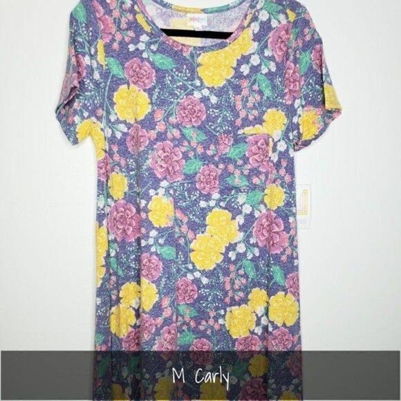LuLaRoe Carly Dress Floral Medium NWT - Picture 1 of 2